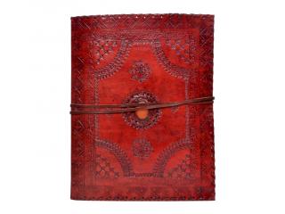 New Design Handmade Embossed Leather Journal Antique Single Stone Leather Journal Diary